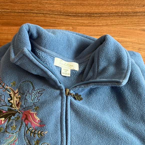 Vintage Ladies Zip Up Sweater from Tradition Country Collection with Embroidery - Picture 8 of 8